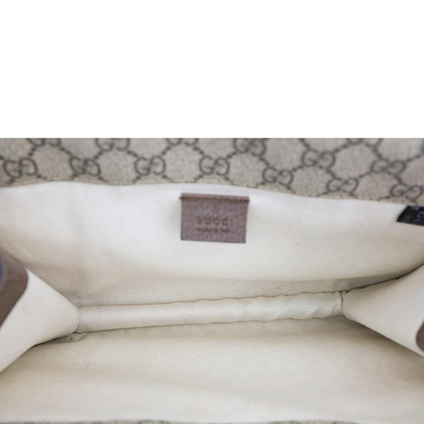 GUCCI Neo Vintage Web GG Supreme Canvas Messenger Bag Beige 495654