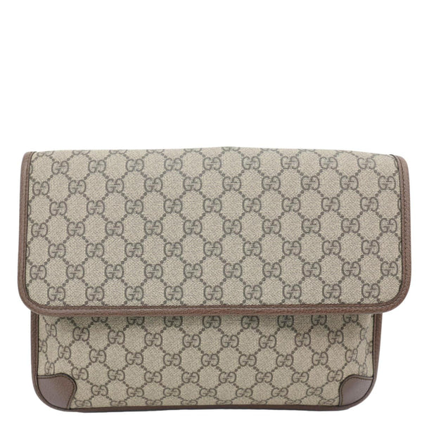 GUCCI Neo Vintage Web GG Supreme Canvas Messenger Bag Beige 495654