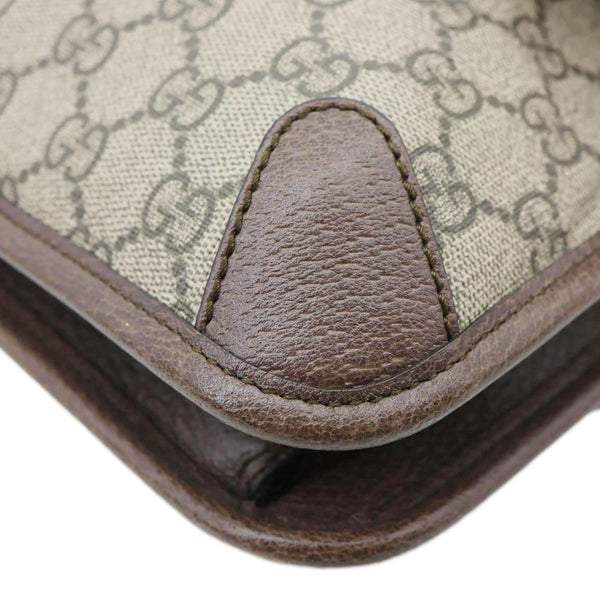 GUCCI Neo Vintage Web GG Supreme Canvas Messenger Bag Beige 495654