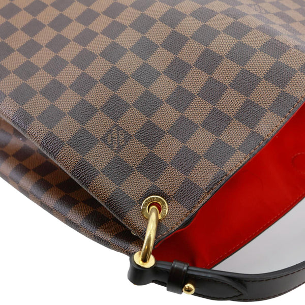 LOUIS VUITTON Graceful MM Damier Ebene Hobo Bag Brown