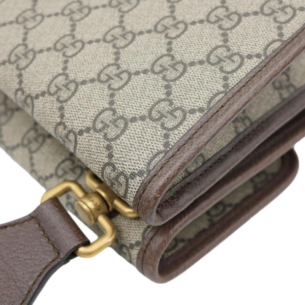 GUCCI Neo Vintage Web GG Supreme Canvas Messenger Bag Beige 495654
