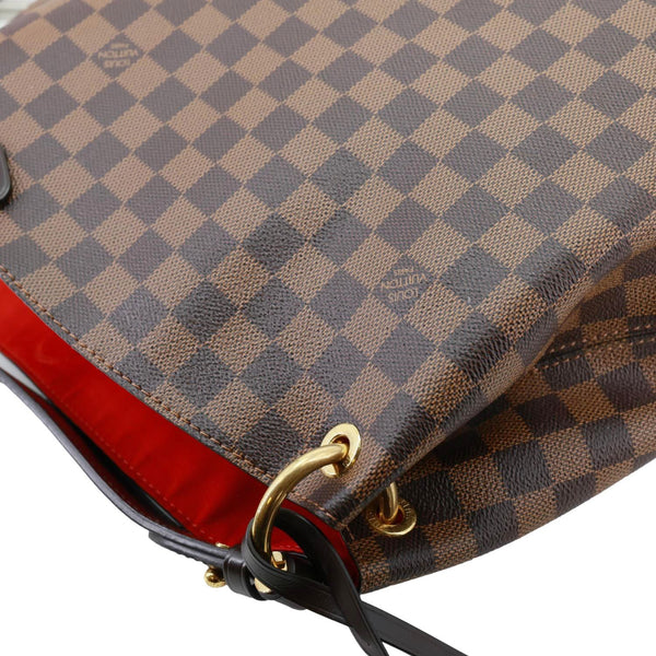 LOUIS VUITTON Graceful MM Damier Ebene Hobo Bag Brown