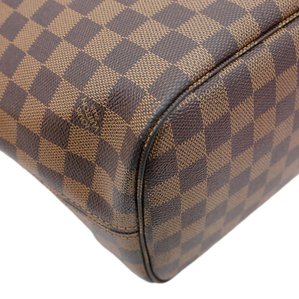 LOUIS VUITTON Neverfull MM Damier Ebene Tote Bag Brown