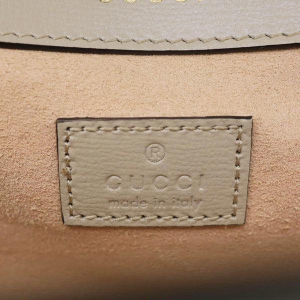 GUCCI Horsebit 1955 Small GG Supreme Canvas Shoulder Bag Beige 735178