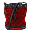GUCCI GG Velvet Bucket Bag Red 574960