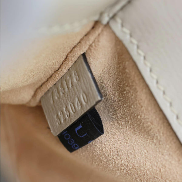 GUCCI Horsebit 1955 Small GG Supreme Canvas Shoulder Bag Beige 735178