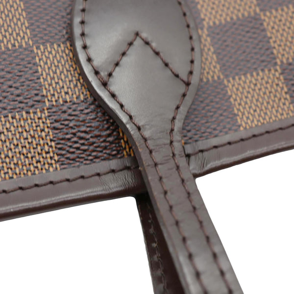 LOUIS VUITTON Neverfull MM Damier Ebene Tote Bag Brown
