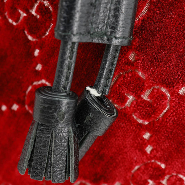 GUCCI GG Velvet Bucket Bag Red 574960