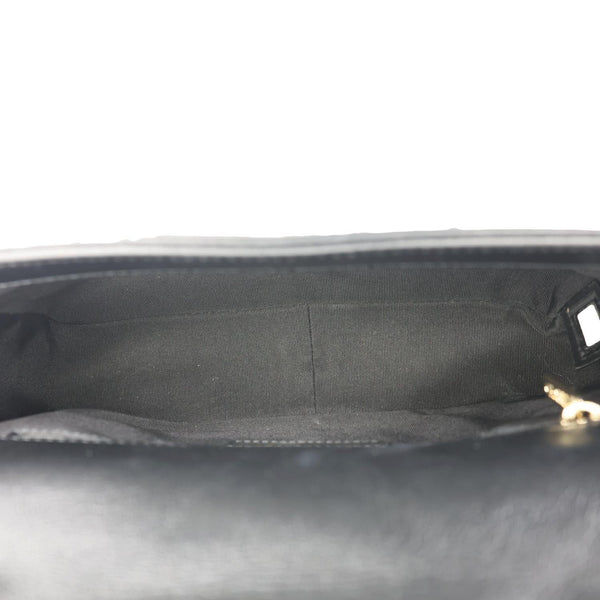 CHANEL Entwined Flap Small Lambskin Leather Chain Crossbody Black