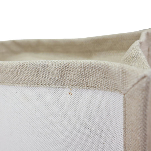 YVES SAINT LAURENT Rive Gauche Large Linen Leather Tote Bag White