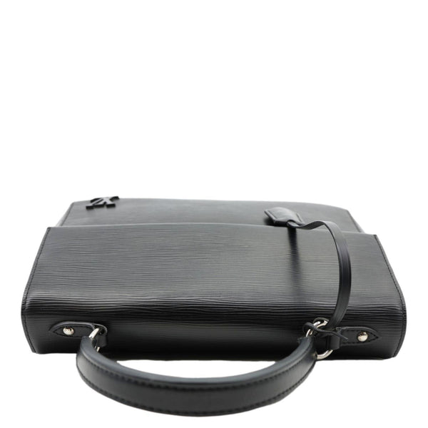 LOUIS VUITTON Cluny MM Epi Leather Top Handle Shoulder Bag Black