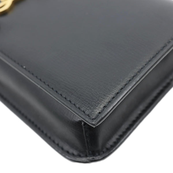 YVES SAINT LAURENT Classic Monogram Leather Crossbody Bag Black