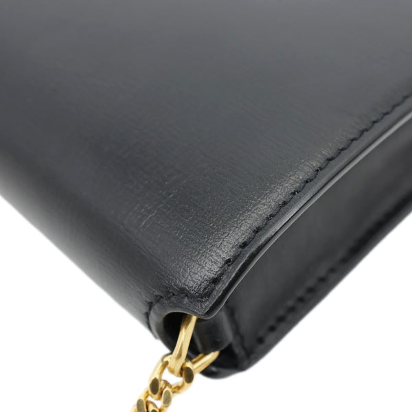 YVES SAINT LAURENT Classic Monogram Leather Crossbody Bag Black