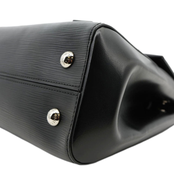 LOUIS VUITTON Cluny MM Epi Leather Top Handle Shoulder Bag Black