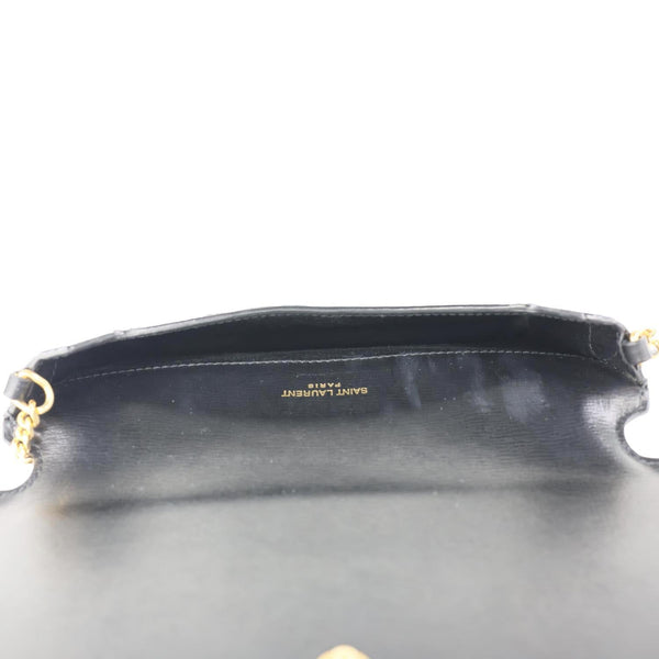 YVES SAINT LAURENT Classic Monogram Leather Crossbody Bag Black