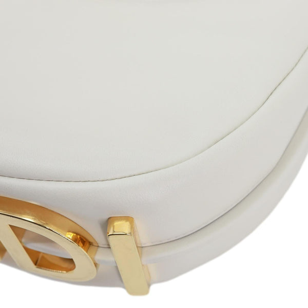 FENDI Fendigraphy Small Leather Hobo Bag Off White