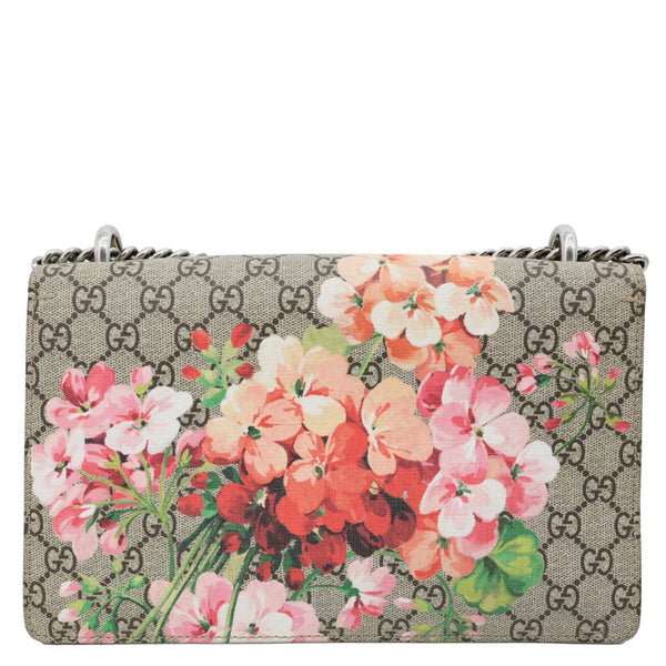 GUCCI Dionysus Small Blooms GG Supreme Canvas Shoulder Bag Beige 400249