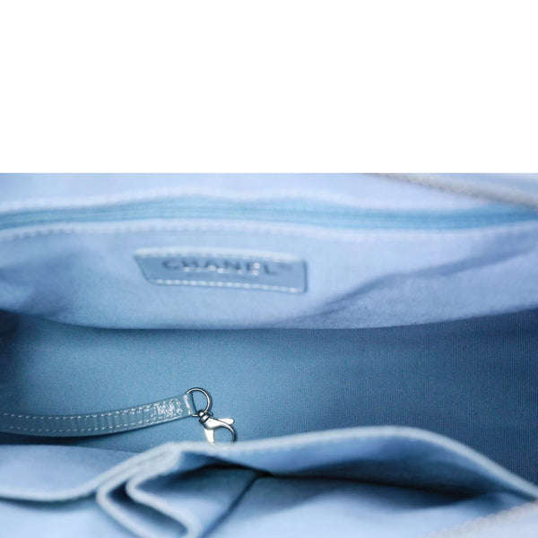 CHANEL Gabrielle Medium Patent Leather Hobo Bag Blue