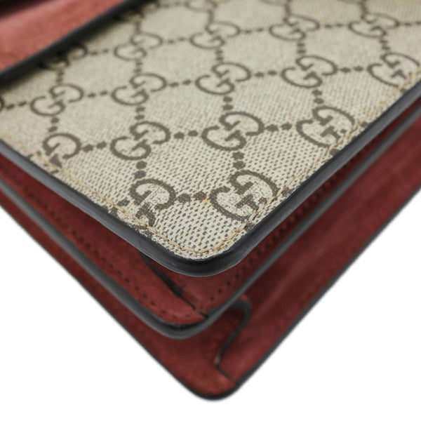 GUCCI Dionysus Small Blooms GG Supreme Canvas Shoulder Bag Beige 400249