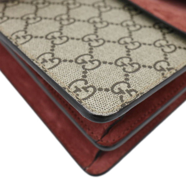 GUCCI Dionysus Small Blooms GG Supreme Canvas Shoulder Bag Beige 400249