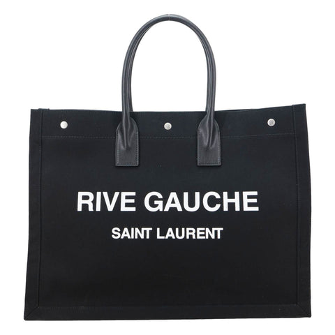 YVES SAINT LAURENT Rive Gauche Leather Tote Bag Black