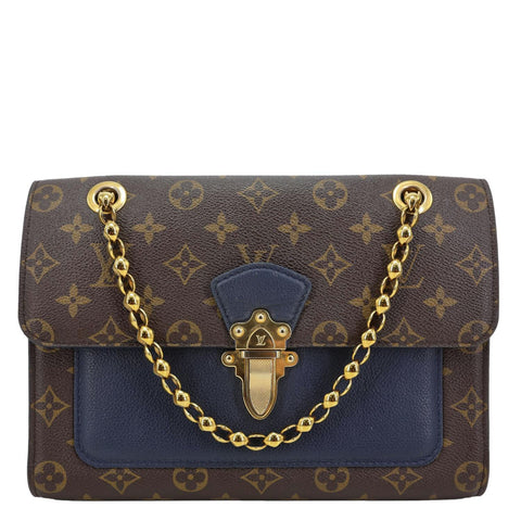 LOUIS VUITTON Victoire Monogram Canvas Chain Shoulder Bag Marin