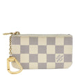 LOUIS VUITTON Damier Azur Key Coin Pouch White