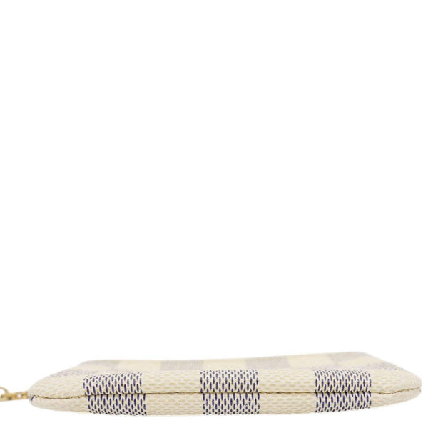 LOUIS VUITTON Damier Azur Key Coin Pouch White