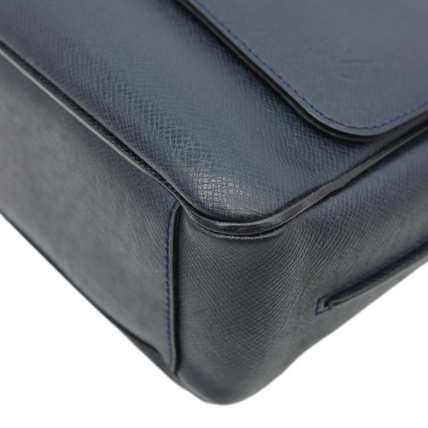 LOUIS VUITTON Roman Taiga Leather Shoulder Bag Black