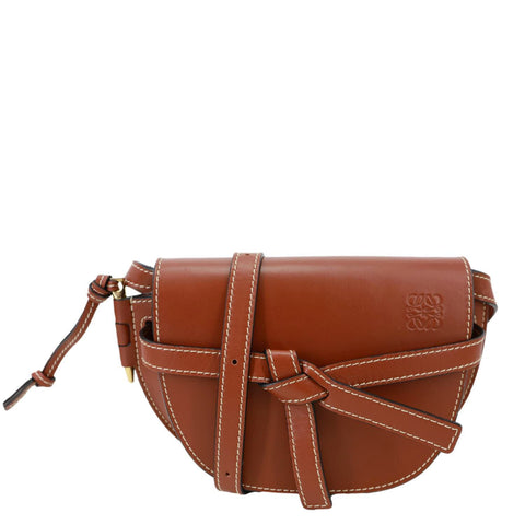 LOEWE Gate Leather Shoulder Bag Brown