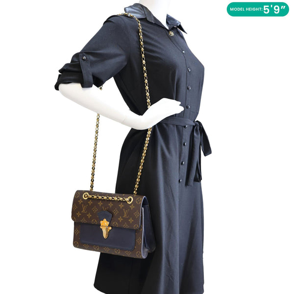 LOUIS VUITTON Victoire Monogram Canvas Chain Shoulder Bag Marin