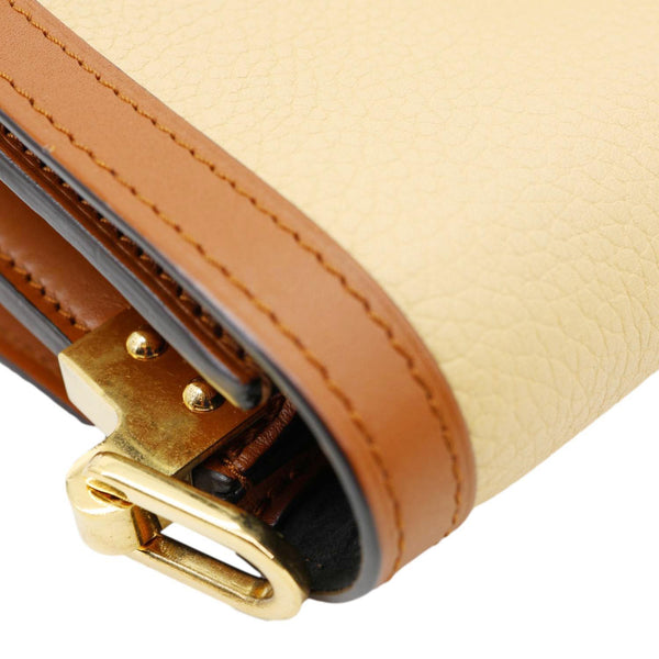 LOUIS VUITTON Dauphine Taurillon Leather Shoulder Bag Cream