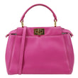 FENDI Peekaboo ISEEU Leather Satchel Bag Pink