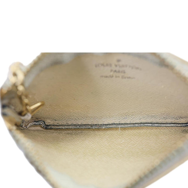 LOUIS VUITTON Damier Azur Key Coin Pouch White