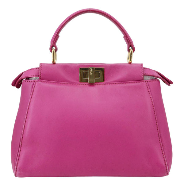 FENDI Peekaboo ISEEU Leather Satchel Bag Pink