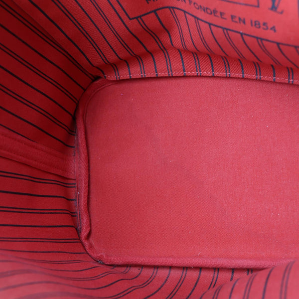 LOUIS VUITTON Neverfull MM Damier Ebene Tote Bag Brown