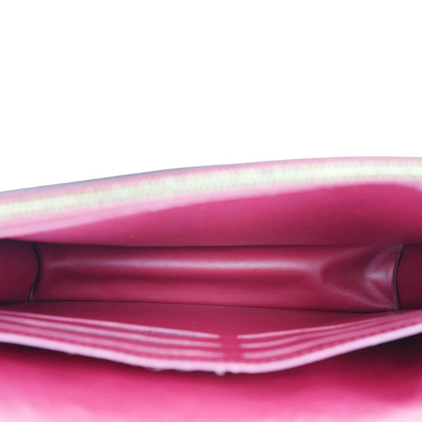 LOUIS VUITTON Flore Monogram Canvas Chain Wallet Fuchsia