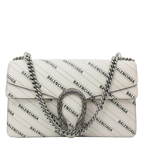 GUCCI x BALENCIAGA Dionysus Small The Hacker Project Leather Shoulder Bag White 400249