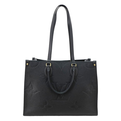 LOUIS VUITTON Onthego MM Giant Monogram Empreinte Shoulder Bag Black