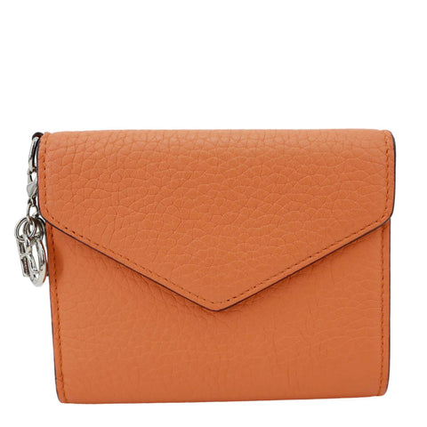 CHRISTIAN DIOR Diorissimo Envelope Compact Wallet Orange