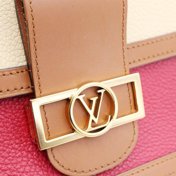 LOUIS VUITTON Dauphine Taurillon Leather Shoulder Bag Cream