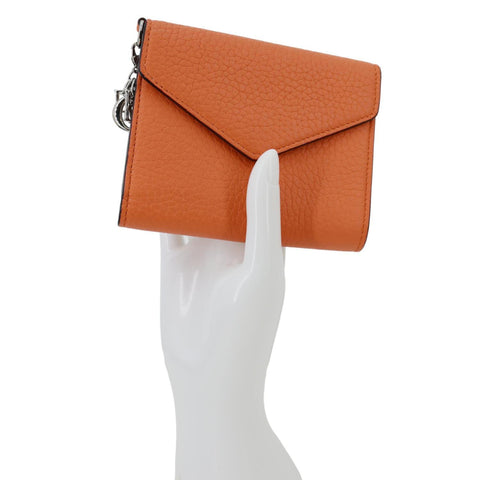 CHRISTIAN DIOR Diorissimo Envelope Compact Wallet Orange