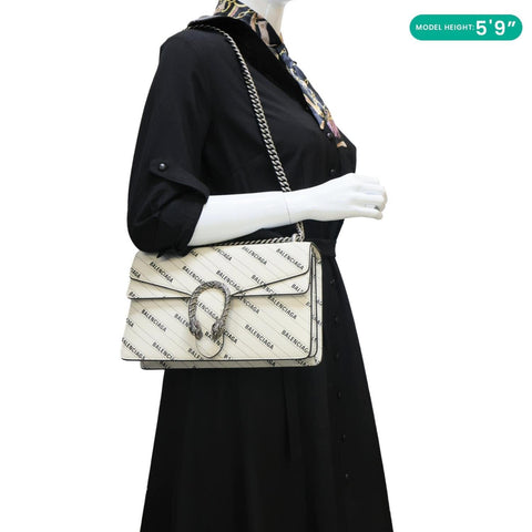 GUCCI x BALENCIAGA Dionysus Small The Hacker Project Leather Shoulder Bag White 400249