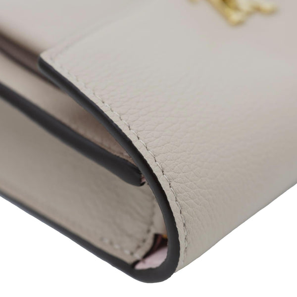 LOUIS VUITTON Mylockme Leather Chain Crossbody Bag Beige