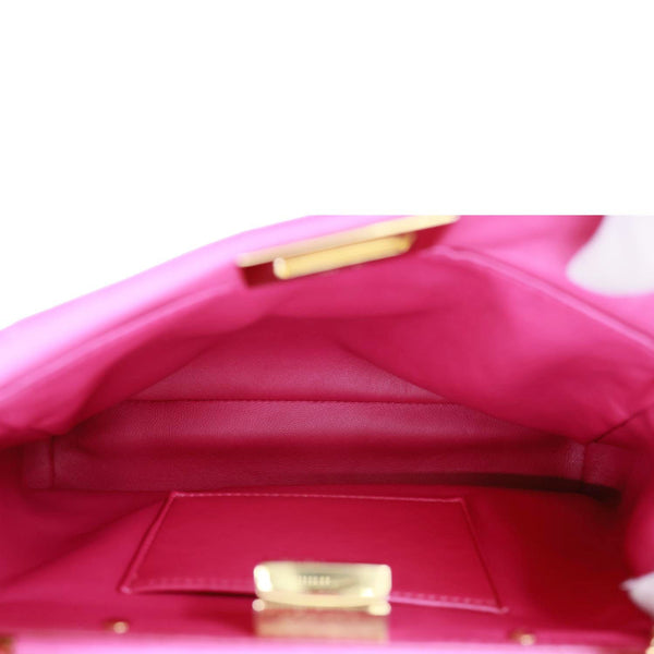 FENDI Peekaboo ISEEU Leather Satchel Bag Pink