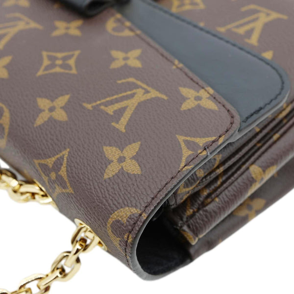 LOUIS VUITTON Marceau Monogram Canvas Chain Shoulder Bag Black