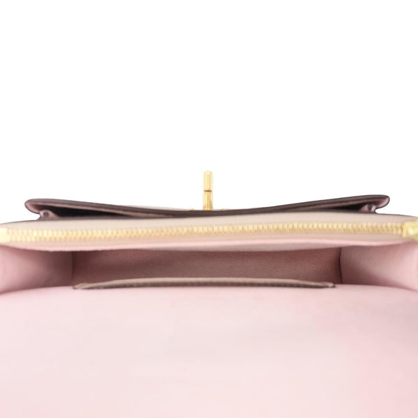 LOUIS VUITTON Mylockme Leather Chain Crossbody Bag Beige