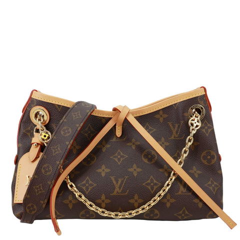 LOUIS VUITTON Carryall BB Monogram Canvas Shoulder Bag Brown