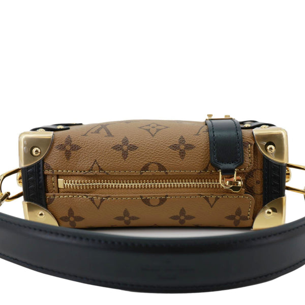 LOUIS VUITTON Side Trunk PM Reverse Monogram Canvas Tote Shoulder Bag Brown