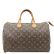 LOUIS VUITTON Speedy 35 Monogram Canvas Satchel Bag Brown